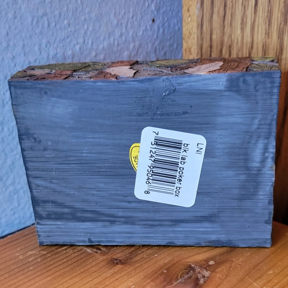 Vtg Poker Box 2 Black Labs Mallard Duck Hunting Bullets Cards Trinket Stash Coin